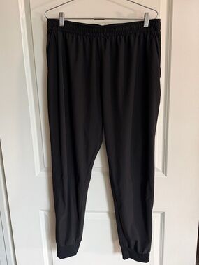 Layer 8 Men's Black Jogger Pants with Elastic Cuff